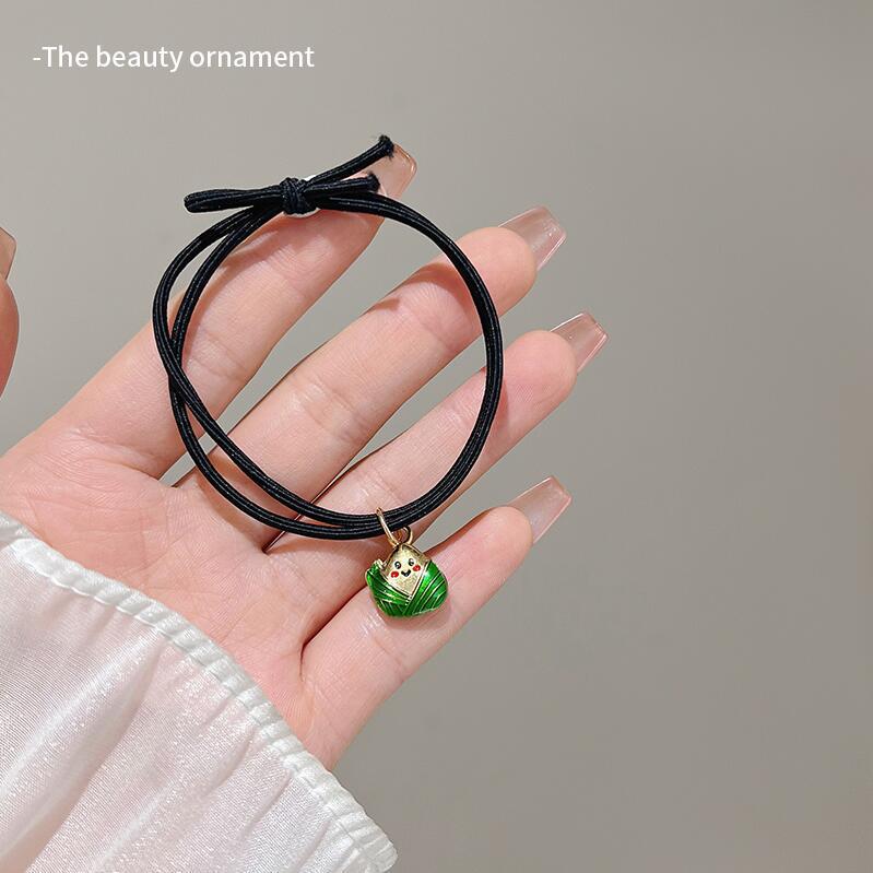 

Праздник Драконьих лодок Подвеска Цзунцзы Резинка для волос - Прочная эластичная лента для высоких хвостов