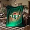 Real Betis Football Print Flannel Blanket Soft Warm Sofa Bed Throw Blanket For Home Office Bedroom