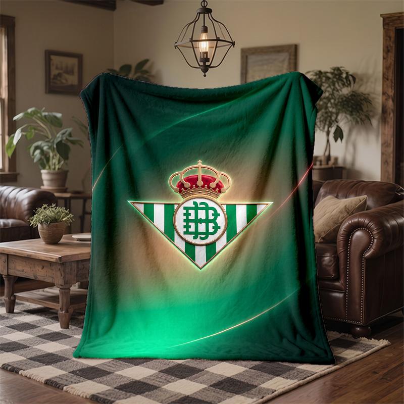 Real Betis Football Print Flannel Blanket Soft Warm Sofa Bed Throw Blanket For Home Office Bedroom