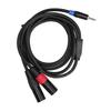 Gold Plating Audio Converter Cable 3.5mm Stereo Male Male To Dual XLR Connector  Audio Equipment