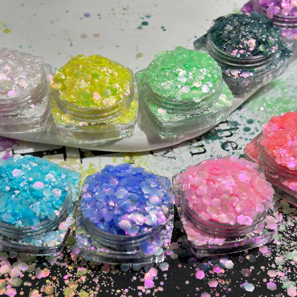 Polarized Pastel Ultra-Thin Large Sequin Nail Art Decorations