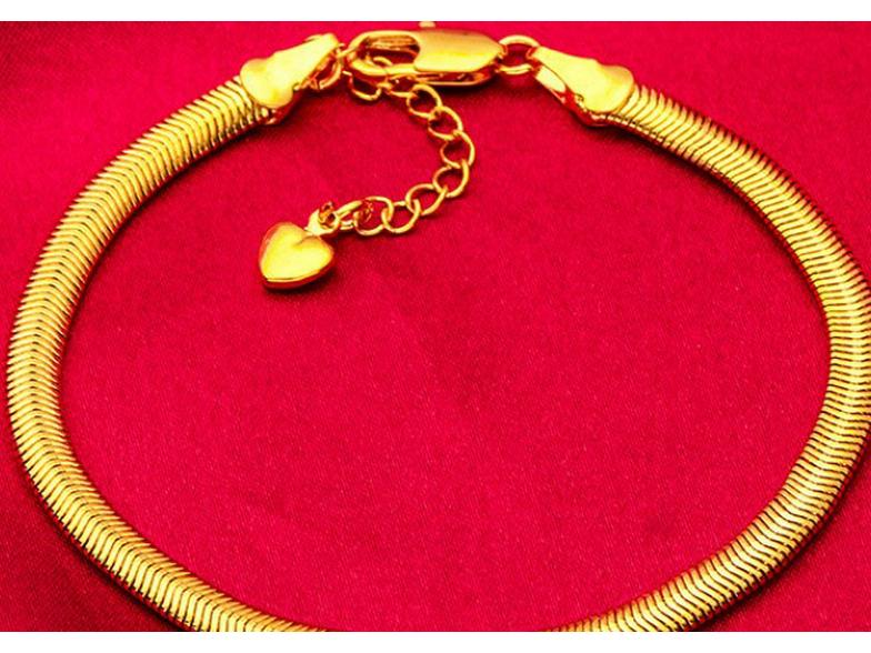 

В єтнамське Золото Товстий Плоский Ланцюжок на Ключицю Браслет Намисто - Жіночий Модний Аксесуар