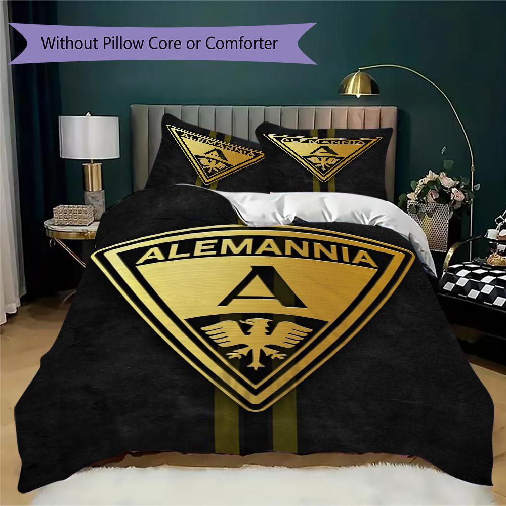 Alemannia Aachen Pattern Bedding,Quilt Set Quilt Cover Pillowcase Home Birthday Gift(1 * duvet cover + 2 * pillowcase, without core)_lx