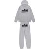 European and American blue-gray tiger head towel embroidery male and female couples fleece sweater trousers casual suit tide