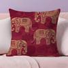 Art Sari Fabric Pillow Case Anti-dustmite Pillowcase Invisible zipper silky short plush Sofa cushion cover