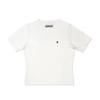 TRIMERE Logo Wappen Short Sleeve Round Knit Woman Ivory
