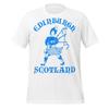 Scotland Tourist T-Shirt, Retro Edinburgh Bagpiper (Unisex S-XXL)