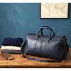 Black Leather Duffle Bag: Large Travel Carry-on