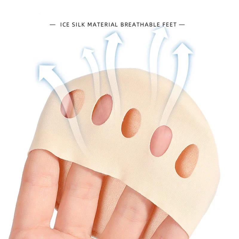 Forefoot Pads Women High Heels Five Toes Half Insoles Calluses Corns Foot Pain Care Absorbs Shock Socks Toe Pad Inserts Cushion