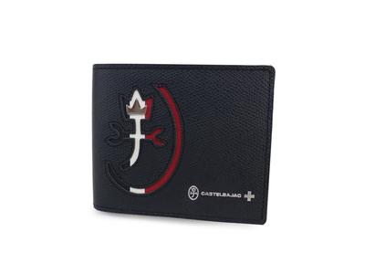 CASTELBAJAC Carne Bifold Tegnebog, Ægte Læder, til Mænd og Kvinder, 32613 (Sort)