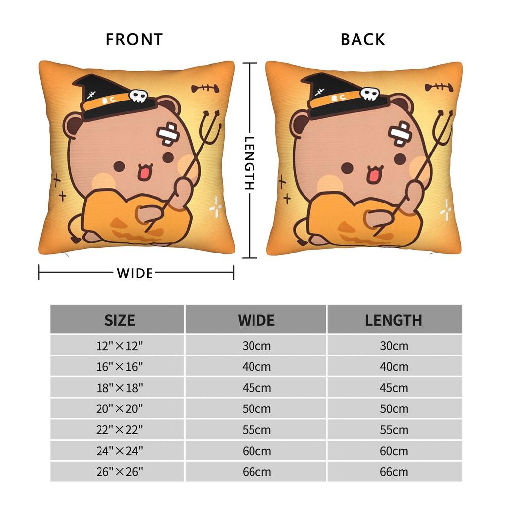 Bubu Dudu Halloween Pillow Case  Graphic Pillow Cover Vintage Pillowcases For Sofa Car Home Decor