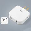 4 In 1 Rotatable Socket Converter Flat Pin Plug AC Outlet Extender Wall Tag Plug with 2USB Charge Adapter 180°Rotary
