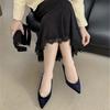 French High-end Sense One-pedal Single Shoes Commuting Fashion Work Shoes Not Tired Feet Temperament Fashion Small Leather Shoes Women 2025
