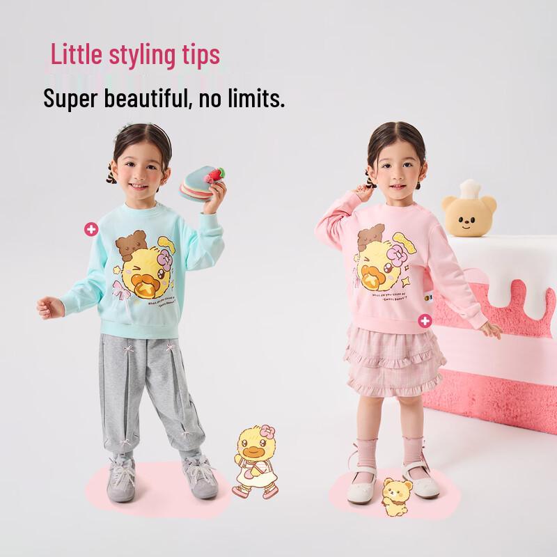 B.Duck Girls' Casual Sweatshirt