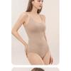 Plus Size Women Open Crotch Button Triangle Camisole Tummy Control Seamless Shapewear Bodysuit
