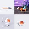 Adorable Diy Resin Rabbit Eat Mooncake Micro Landscape Decor For Mid-autumn Festival Celebration