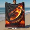 1pc One Ring Fire Fantasy  - Throw Blanket, Soft, Flannel Blankets, Living Room,  All Seasons Use-1021163