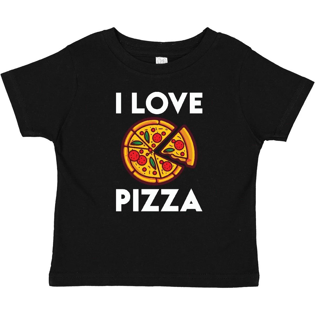 Inktastic I Love Pizza Baby T-Shirt Food Pepperoni Infant Tees Shower Clothing 140
