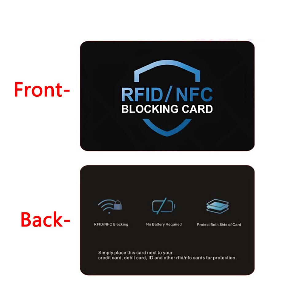 RFID Blocking Card 5 Pack Bank Debit Credit Card Protector Anti-Theft Contactless NFC Blocker Entire Wallet Protection