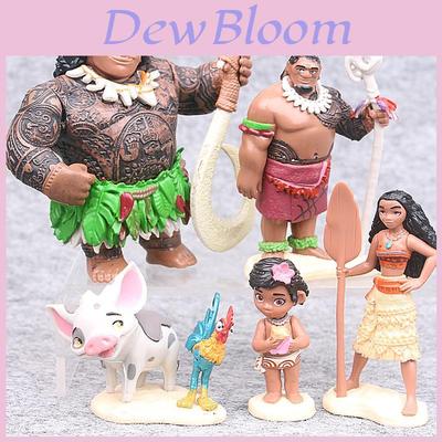Faszinierende Moana 6-teiliges Actionfiguren-Set Puppen Ideal zum Spielen und Dekorieren