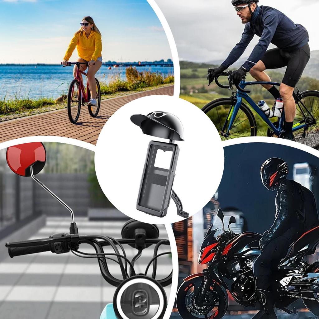 Motorcycle Phone Mount Biking Sun Hat Bracket Waterproof Mobile Phone Mount For Women Men Riding Motorcycles Bicycles Scooters