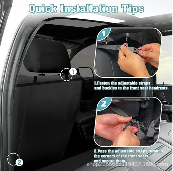 Hot-Selling Pet Car Mesh Barrier: Rear Seat Anti-Escape Dog Divider Net, Integrated Design