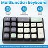 1-Piece Wireless Transparent Mechanical Numeric Keypad, Hot-Swappable, Color: As Shown, Material: PC