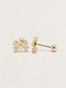 Minimalpiercing 14K Crystal Ribbon Piercing Earrings