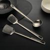 Safe Kitchen Cooking Tool Pure Titanium Frying Spatula/Leak Spatula/Soup Spoon, Non-stick Lightweight Heat Resistant Kitchenware Utensil, Portable