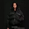 Giacca Imbottita con Cappuccio Unisex Y2K Stampa Leopardo Impermeabile Invernale Calda Spessa