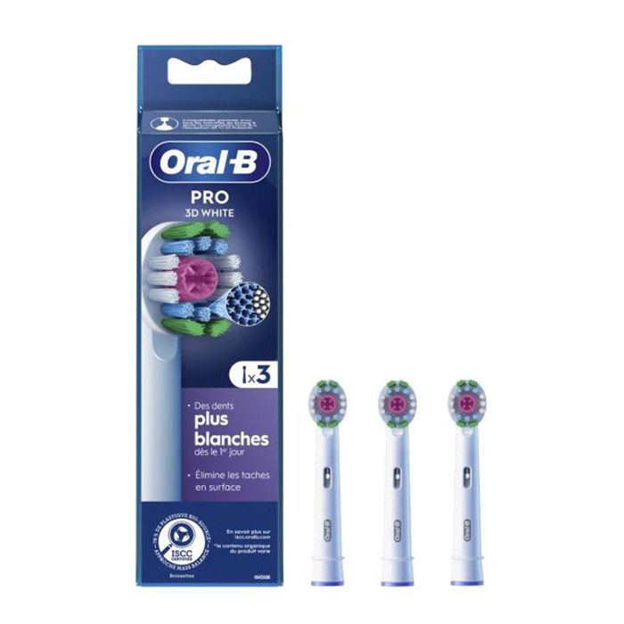 Oral-B Pro 3D White - Cabeças para escova de dentes - 3 unidades
