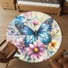 1pc Butterfly Flowers Round Chair mat Area Rug - Non-Slip, Floor Mat for Office, Bedroom, and Indoor Decor c1125464