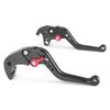 Mallofusa Motorrad Paar Kurze Brems- und Kupplungshebel für Honda CBR1000RR 2004 2005 2006 2007 Schwarz & Rot CNC-Aluminium