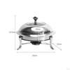 Chafing Dish Buffet Food Warmer Clear Lid Plates Portable Round Small Pot Camping Stove for