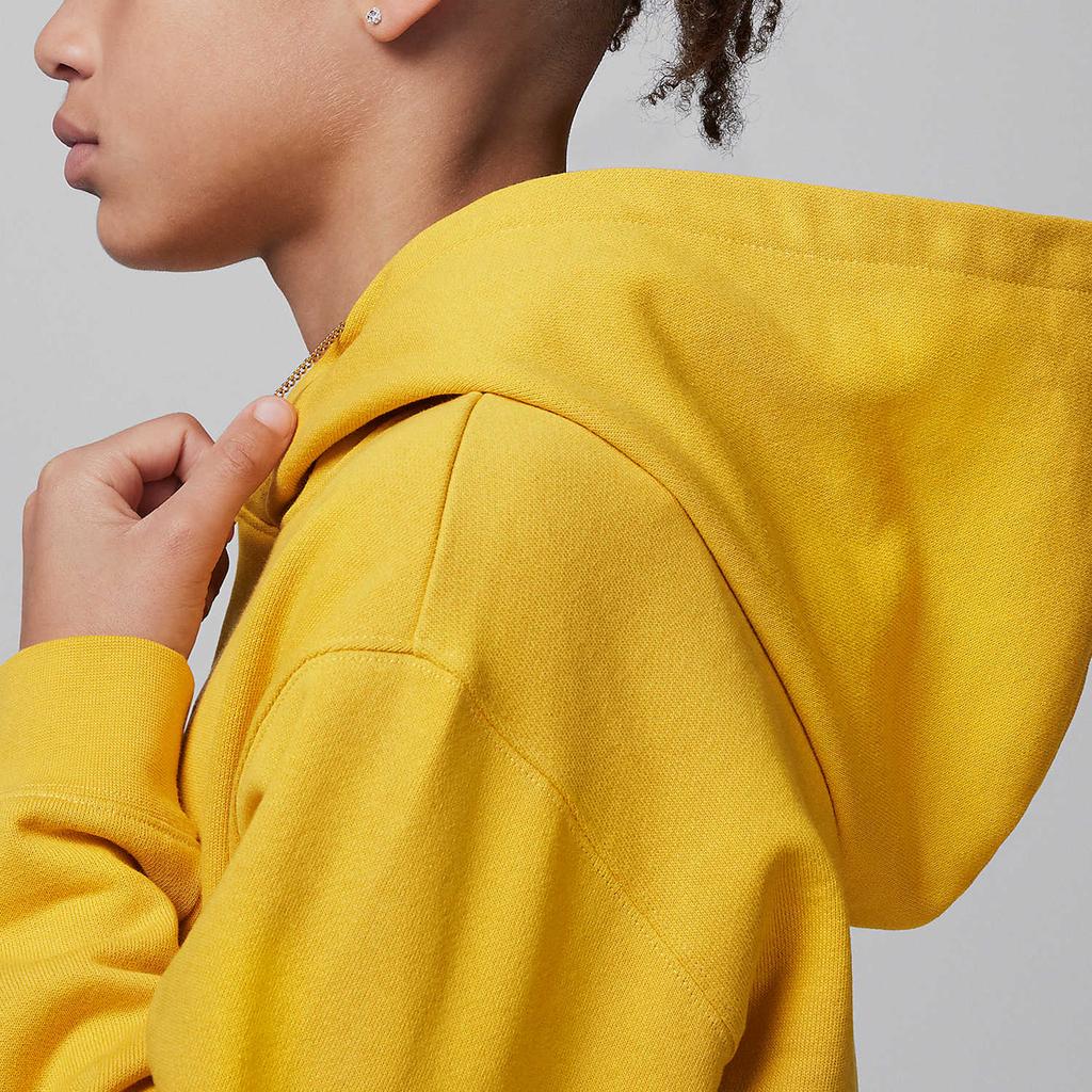 Jordan Essentials Brooklyn Solid Color Hooded Casual Pullover Long Sleeve Sweatshirt Kids sweatshirt Ochre FZ6403-765