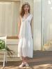 Liel Rosehip Dot-Chiffon Dress (White)