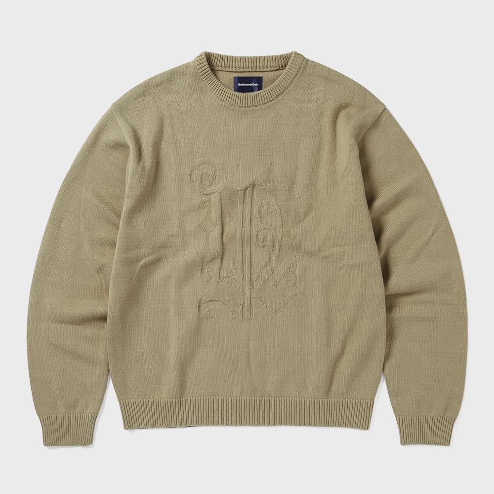 ThIs Is Never That FortuNa N Logo Sweater Beige S