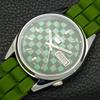 REFURBISHED AUTOMATIC SEIKO 5 MENS WATCH JAPAN MADE GREEN DIAL CUSTOM A440113-2 QV90-a440113