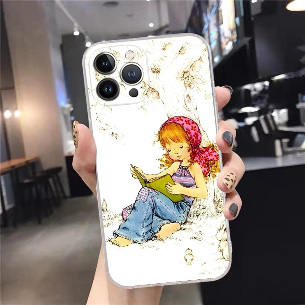 Sarah Kay Girls cute Phone Case For iPhone 15 14 11 12 13 Mini Pro XS Max Cover 6 7 8 Plus X XR SE 2020 Funda Shell