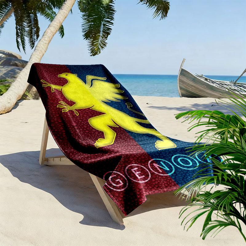 Genoa CFC Poster Beach Towel, Large Soft Quick Dry Towel for Beach Camping Swimming