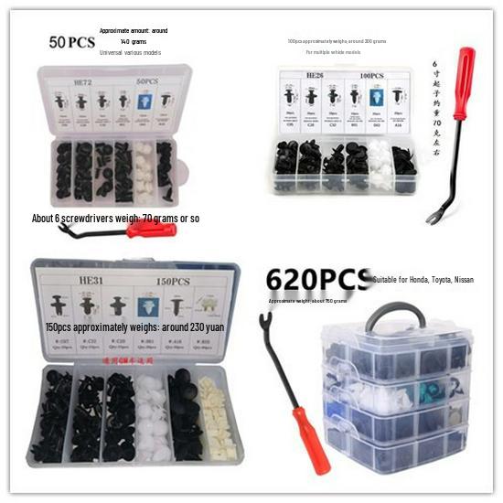 500-Piece Car Clip Set for Fender Liners, Door Panels, Bumpers