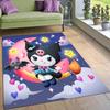 Stylish Kuromi Cartoon Rug, Suitable for Bedrooms, Living Rooms, Sofas, Doormats, and Large-sized Non-slip W-shaped Rugs.