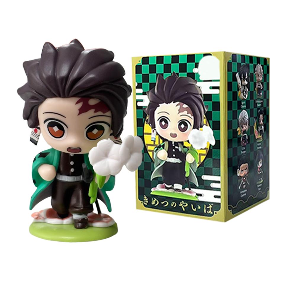 Demon Slayer Tanjiro Kamado Nezuko anime çizgi film figürü kör kutu yaratıcı kişiselleştirilmiş heykel model süs eşyası sürpriz hediye kutusu