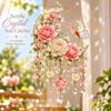 Hanging Decorations Crystal Pendant Colourful Dream Catcher Crystal Wind Chime  For Outside