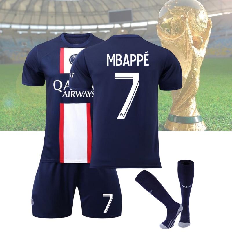 Premium Paris Saint-germain Soccer Jersey Set For Kids Messi Mbappe Neymar