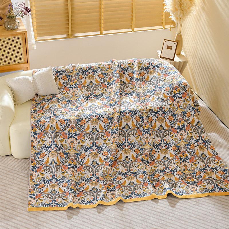 

100% Хлопковое одеяло, Плед «Звездная ночь», Четырехслойная марлевая простыня, Двустороннее одеяло 130x160cm