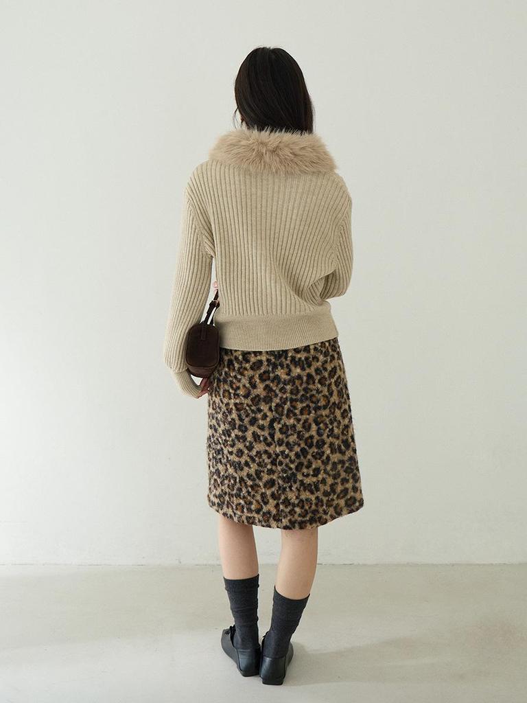 Spicy Girl Leopard Print High-Waisted Midi Skirt - Slimming, Hip-Hugging Autumn/Winter Style