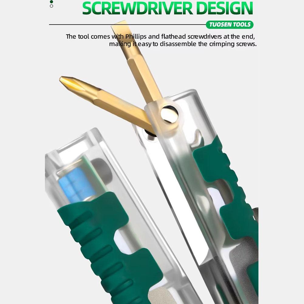 Clește de dezizolat sârmă pliabil, design cu scripete, clește de sertizare multifuncțional pentru electrician, clește de înfășurare a sârmei, scule de mână