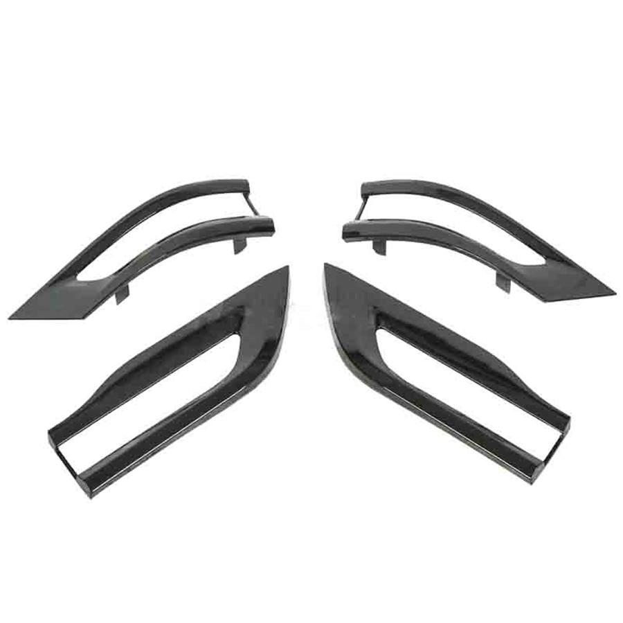 4Pcs Gloss Black Car Tail Light Trim Bezel Kit For Jeep Grand Cherokee 2014-2020