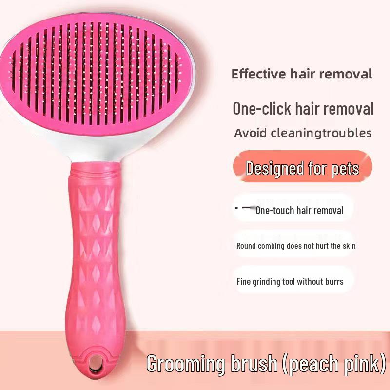 

Расческа для вычесывания шерсти домашних животных для собак и кошек - Удаляет выпавшую шерсть и очищает пушистую шерсть Self-Cleaning Pin Comb [Deep De-shedding]